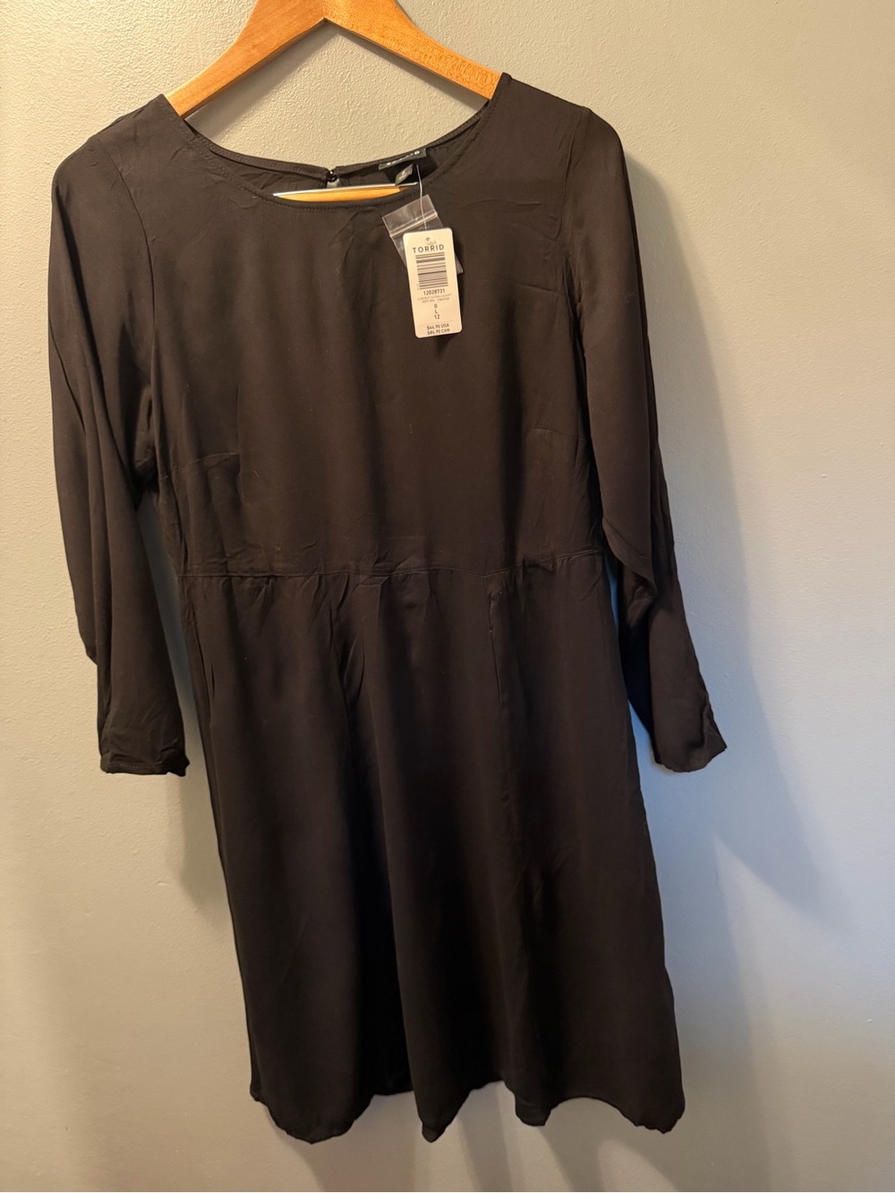 torrid Black Long-Sleeve Shift Dress